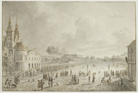 X 040-06
<br/>
Een parade
<br/>
<em>Langendijk, Dirk (1748-1805)</em>